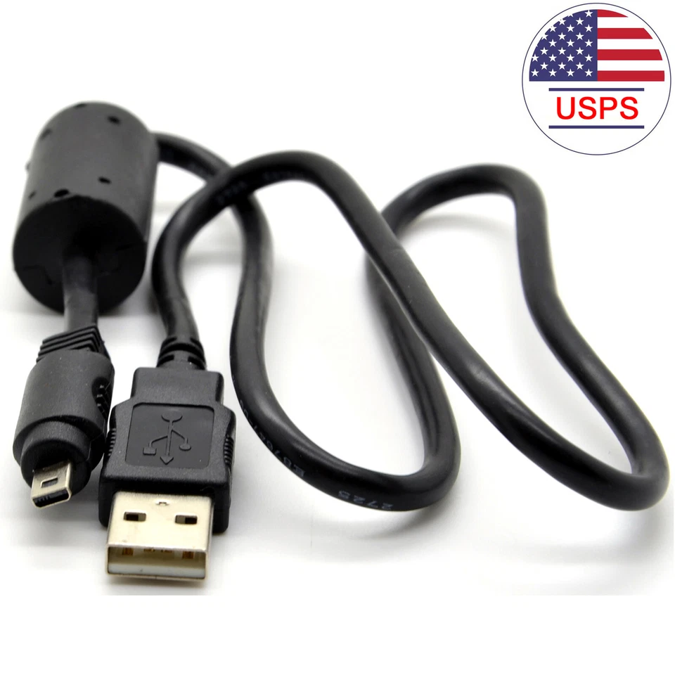 Sync Data USB Cable Cord For Vivitar ViviCam 3000 4345 4385 5385 5386 6300 8300S - Image 1 of 4