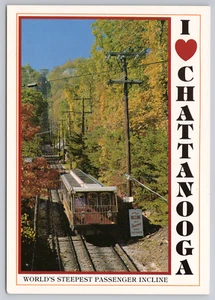Kontinentale Postkarte Aussichtspunkt Berg Steigung Eisenbahn in Chattanooga, TN. - Bild 1 von 2