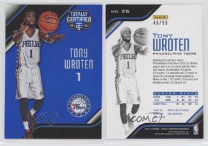 2015-16 Panini Totally Certified Mirror Blue /99 Tony Wroten #26