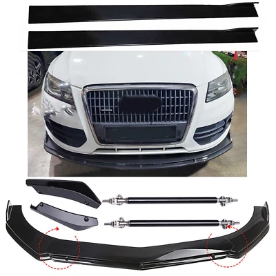 Front Bumper Lip Spoiler Splitter + Side Skirts + Rear For Audi Q5 2009-202 - Изображение 1 из 4
