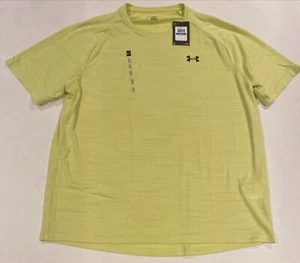 Under Armour UA Tech 2.0 Tiger T Shirt Mens XL Hi Viz Lime Training Tee Running - Picture 1 of 11