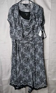 Vintage Perceptions 2 piece Long Flowy Floral Dress 20W MSRP $94 - Picture 1 of 11