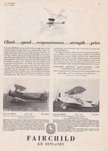 1930 Fairchild KR Aircraft ad 1/5/2023d - Picture 1 of 1