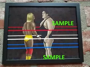 Póster de dibujo de Hulk Hogan vs. Andre the Giant Wrestlemania III (3) | WWE | WWF - Imagen 1 de 3