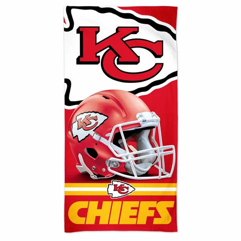 KANSAS CITY CHIEFS SPECTRA BEACH TOWEL 30"X60" COTTON PLUSH NFL LICENSED Cover