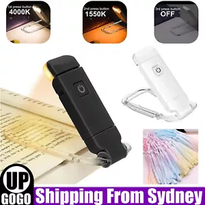 LED Clip On Book Reading Light Lamp USB Rechargeable Flexible Lights Reading AU - Picture 1 of 14