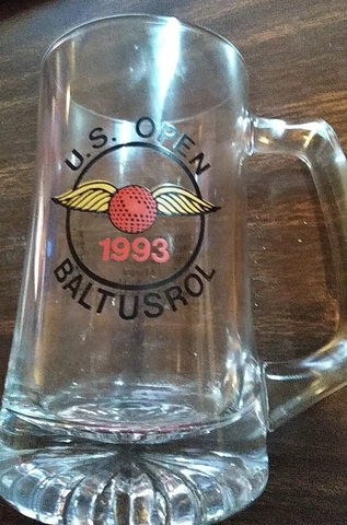 US OPEN 1993 Baltusrol Heavy Glass Mug List of Prior Champions Cover