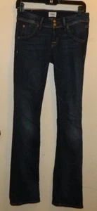 Women Hudson Beth Baby Boot Cut Low Waist Dark Wash 16" Leg Opening Size 25 - Picture 1 of 10