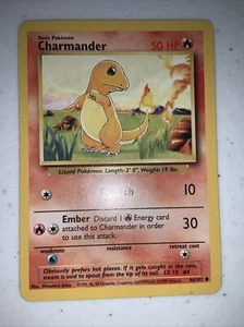 Charmander - Set Base Pokemon 46/102 1999 Raro - COMO NUEVO listo para grado - Imagen 1 de 2