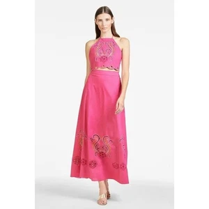Sachin & Babi -NUOVA CON ETICHETTE- Colleen gonna ricamata fucsia taglia:6 ret$495 *BELLISSIMA* - Foto 1 di 5