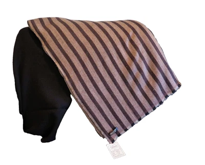 Кашемир |Throw| ручной ткацкий | Непал | серо-черный/бежевый | смесь плетения | B + - Изображение 1 из 4