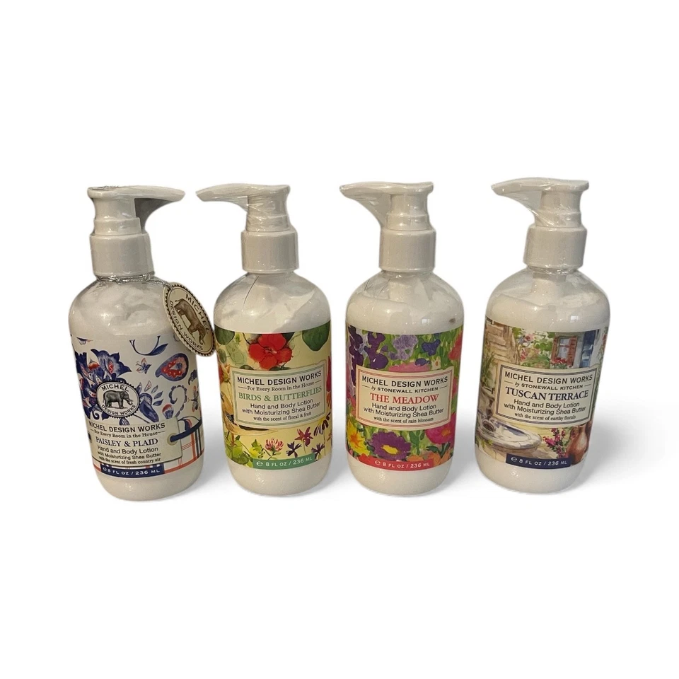 4 件装 Michel Design Works 手部及身体乳液 – 每件 8 盎司,密封 — 第 1/1 张图片