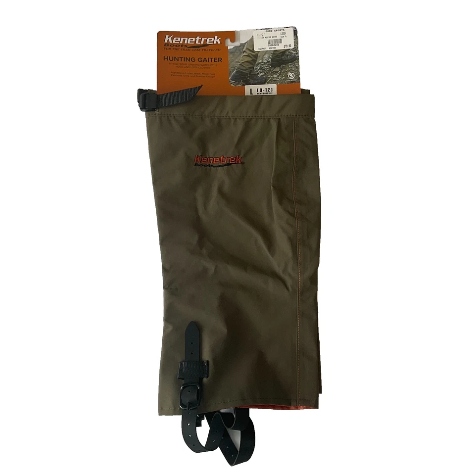 Kenetrek Hunting Gaiters 男式 L 码靴子 9-12 码绿色重型防水 — 第 1/4 张图片