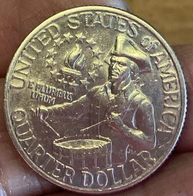 1976 No Mint Bicentennial Quarter, 6 Finger Error, Off-Center-Doubled Die-5.78g - Image 1 of 4