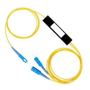 Fiber Optical 2m Ftth SC UPC 1X2 PLC Singlemode Splitter FBT Coupler Adapter b - Photo 1/14