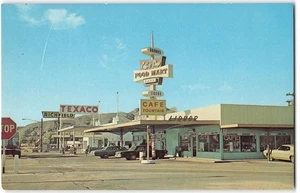 BAKER, CA Roadside Texaco Gas Station Cafe Death Valley 1960s Vintage Postcard - Picture 1 of 2