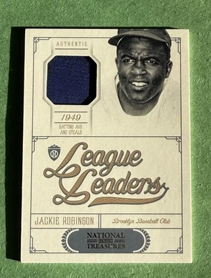 ДЖЕКИ РОБИНСОН 2012 НАЦИОНАЛЬНЫЕ СОКРОВИЩА ИГРА Б/У РЕЛИКВИЯ /99 EX DODGERS СМ. ФОТО - Изображение 1 из 3