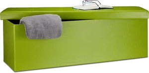 Cassapanca Pieghevole, Sgabello Pouf, Cassa Panca, Con Coperchio, Hxlxp: 38 X 11 - Foto 1 di 12