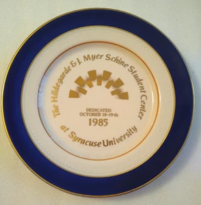 Syracuse China Goldtone Trim Syracuse University 9-3/4" Commemorative Plate 1985 - Picture 1 of 11