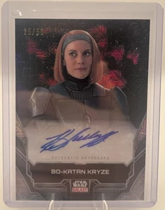 2024 Topps Star Wars Galaxy Chrome Auto Card Bo-Katan Kryze A-KS /50 CASE HIT - Bild 1 von 2