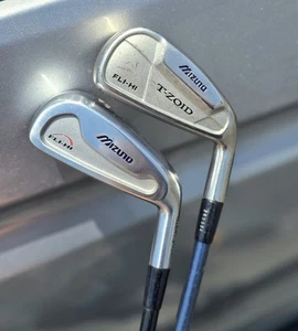 Mizuno T-Zoid Fli-Hi Iron Golf Club & Mizuno Fli-Hi - 18 & 21 Degree - RH Stiff - Picture 1 of 11