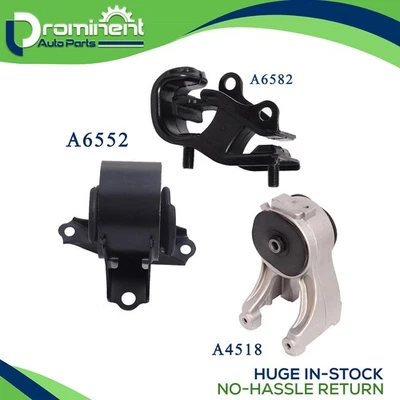 Juego de 3 soportes de motor para Honda Odyssey 1999-2004 3,5 L V6 A6552 A4518 A6582 Foto 1 de 4