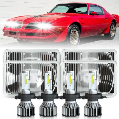 Faros LED 4x6" para Pontiac Firebird Trans AM 1977 1978 1979 1980 1981 4 un. Foto 1 de 4
