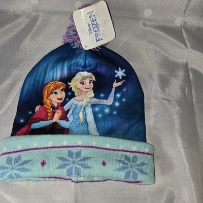 Disney Frozen Anna Elsa Sombrero Azul Niños Talla Única Nuevo Con Etiquetas Foto 1 de 4