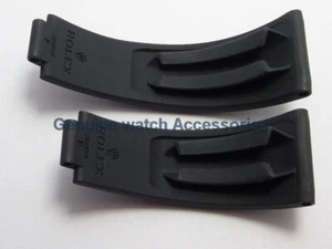 Juego de correas de goma ROLEX OEM Daytona Oysterflex 20 mm NEGRAS (tallas E+ F) 350501 NUEVO - Imagen 1 de 15