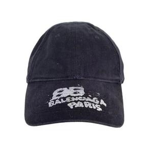 balenciaga cappello berretto Baseball uomo BB paris nero tg.M - Picture 1 of 6