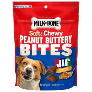 Peanut Buttery Bites Soft Dog Treats With Jif Peanut Butter, 11.8-Oz. Bag - Picture 1 of 6