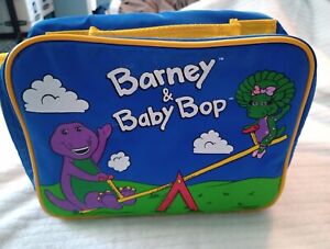 1992 Barney & Baby Bop Thermos Soft Lunch Kit / Lunchbox -Used