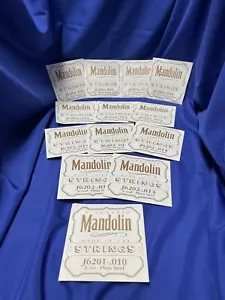 13 D'Addario Mandolin 80/20 Bronze Wound and Plain Steel Individual Strings - Picture 1 of 7