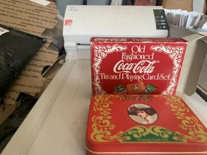 Vintage Coca Cola Victorian Lady 2 Decks Playing Cards in Collector Tin Coke - Picture 1 of 5