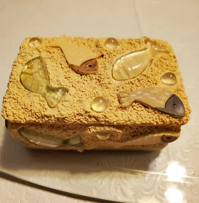 Ceramic Fish Decorated Soap Box or Soap Sized Box - Image 1 of 4