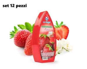 Set 12 Deodoranti Gel Profumo Ambiente Assorbiodori Fragranza Fragola dfh - Foto 1 di 1
