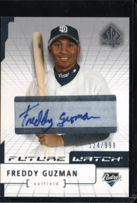 Freddy Guzman 2004 SP Authentic Future Watch Silver Autograph 124/999 Mint+ - Image 1 of 2