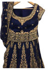 Mongas Blue & Gold Lengah - Heavy Scarf -  New Collection - Size 12 UK RRP 1600