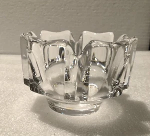 Vintage Orrefors Corona Crystal Glass Bowl Signed Lars Hellsten Sweden 1978 - Picture 1 of 11