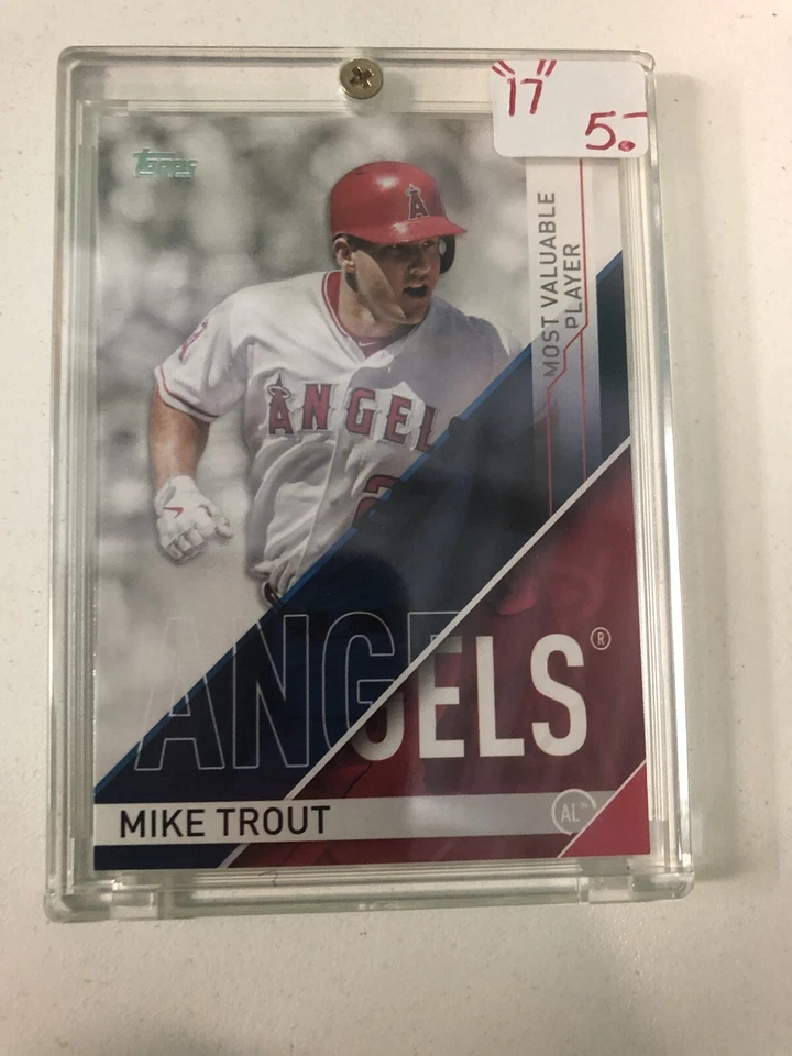 2017 TOPPS MLB AWARDS MOST VALUABLE PLAYER MIKE TROUT #MVP1 LOS ANGELES ANGELS - Image 1 of 2