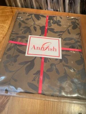 $350! NWT Ann Gish Willow Steel Grey / Mocha 100% SILK ONE Standard Pillow Sham - Image 1 of 4