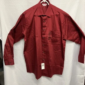 Van Heusen Camicia Abito Uomo Tg XL Viola Elasticizzata 17 Manica Lunga 34-35 Nuova - Foto 1 di 5