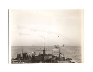 WWII (WW2) Foto originale nave militare "Convoglio in Francia" anni '40 (LEGGI BENE) - Foto 1 di 4