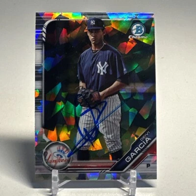 Deivi Garcia 2019 Bowman Draft Chrome Sapphire #BDC-164 SIGNED New York Yankees - Image 1 of 2