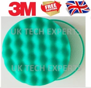 2 x Pastiglie - 3M Finesse-it Waffle 3M Pad Lucidante L2 Verde Bordo Tondo 135mm - Foto 1 di 5