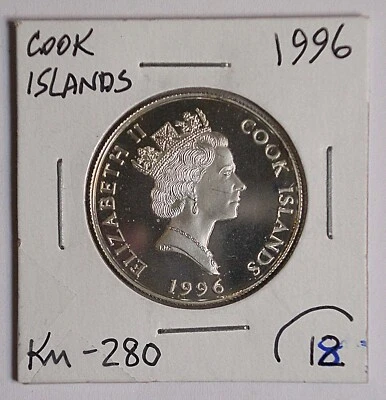 1996 Острова Кука 2 доллара GEM доказательство серебряная монета KM-280 #16026 - Изображение 1 из 3