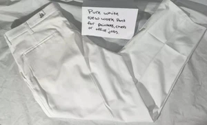 NEW Cintas Comfort Flex 499-00 Men's Size 30x32 White Uniform Work Pant NWT J194 - Picture 1 of 24