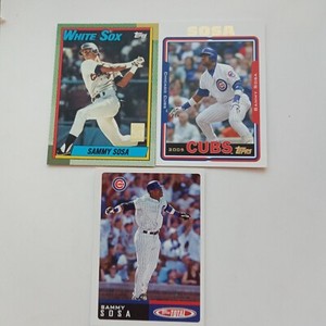 Sammy Sosa 2000 Topps 50 Years Reprint #43 2005 Topps #10 2002 Topps #10