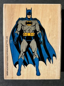 Batman DC Rubber Stamp NEW Inkadinkado Stamping Card Making 3 1/4 X 2 1/2 UNUSED - Picture 1 of 3