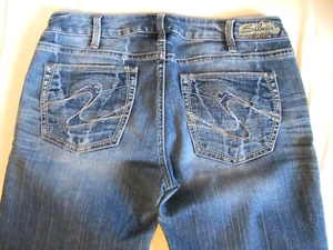 Silver Aiko Boot Cut Womens Blue Denim Jeans W31 L33 - Picture 1 of 7